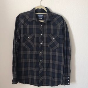Men’s navy and grey flannel